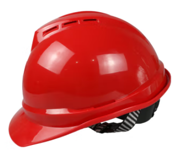 安丹达高端硬质款V型ABS安全帽 10149 红色 8点式旋钮帽衬 Y型斑马纹下颚带 1顶 红色