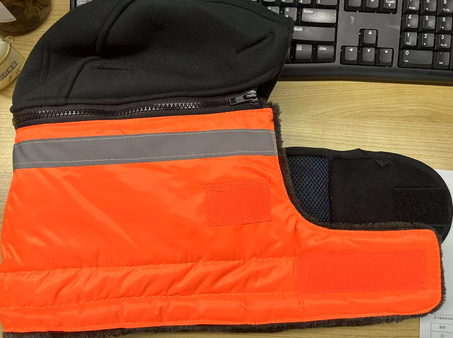 可拆卸拉链款6孔防寒帽