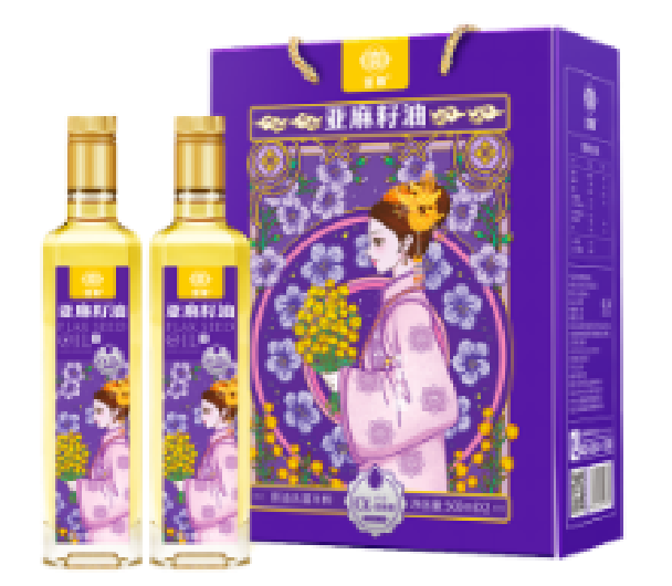 宫粮亚麻籽油礼盒500ml*2瓶