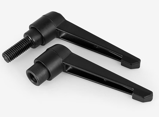 可调位紧定手柄螺丝黑色  M8x32 M6×32 厂标 碳钢 发黑 1个