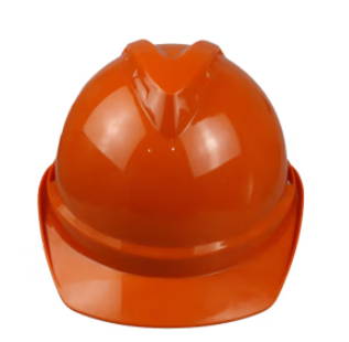 安丹达高端硬质款V型ABS安全帽 10149 橙色 8点式旋钮帽衬 Y型斑马纹下颚带 1顶 