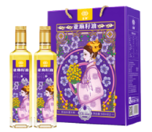 宫粮亚麻籽油礼盒500ml*2瓶